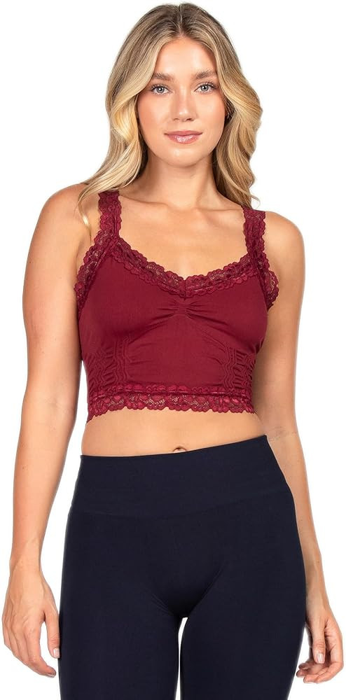 Comfort Wireless Sexy Lace Bralette for Women. One Size | Amazon (US)