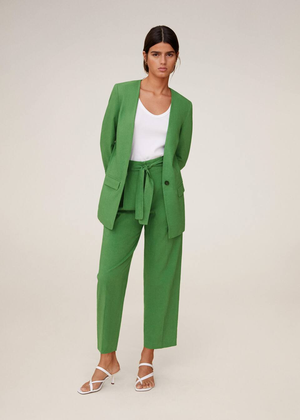 Structured linen jacket | MANGO (US)