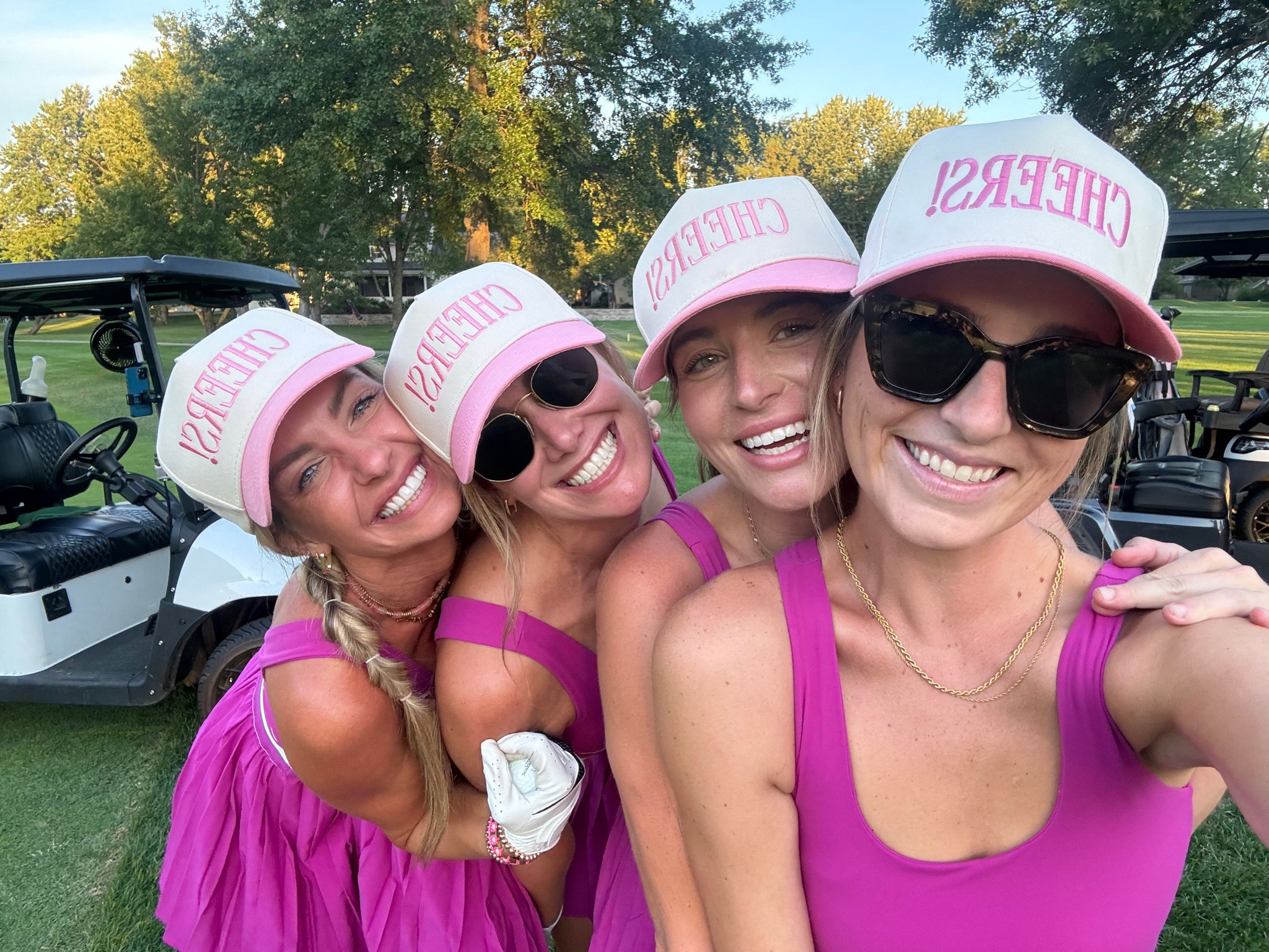 Matching golf is the best golf. Let’s be honest, we are only here for the outfits ⛳️

The dress has built in bras, i took them out and used my bare babe silicone pads instead.

#LTKSeasonal #LTKParties #LTKActive