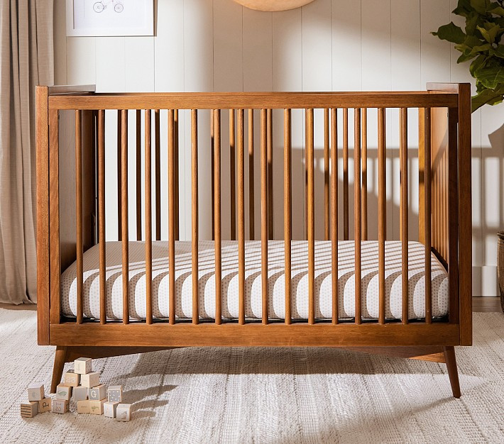 west elm x pbk Mid-Century Convertible Crib | Pottery Barn Kids