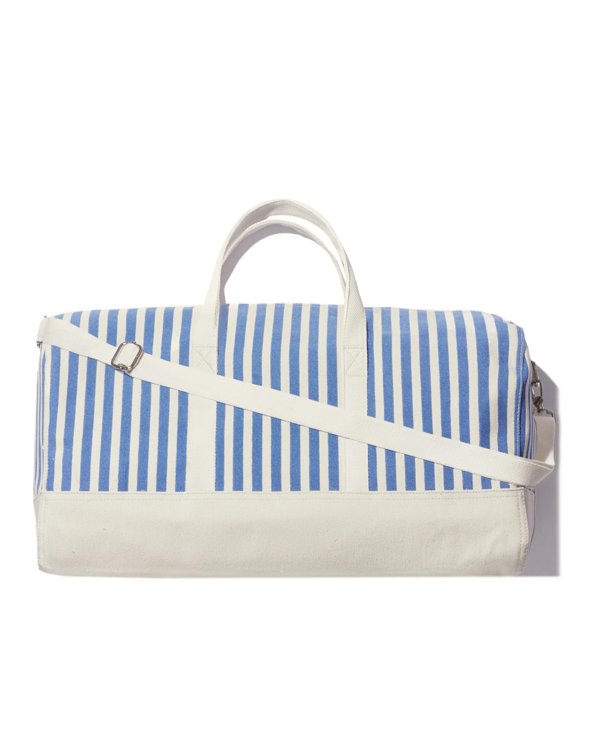 The All Over Striped Duffle Bag - Royal Blue/Canvas Mini Stripe | KULE (US)