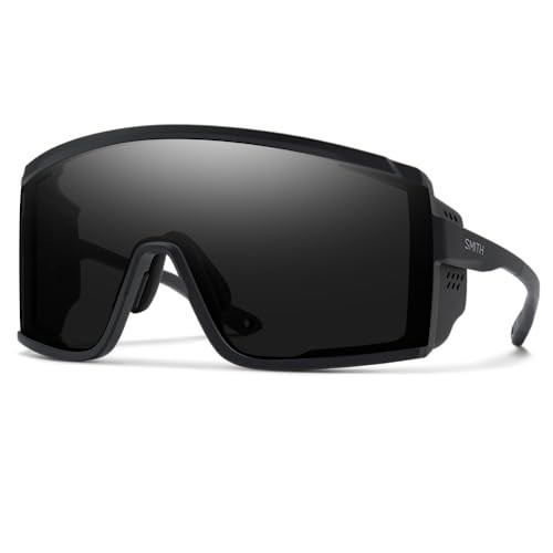 SMITH Pursuit Sunglasses – Shield Performance Sports Sunglasses with Removable Side Shields for Skiing & More – For Men & Women – Matte Black + Black ChromaPop Lens | Amazon (US)