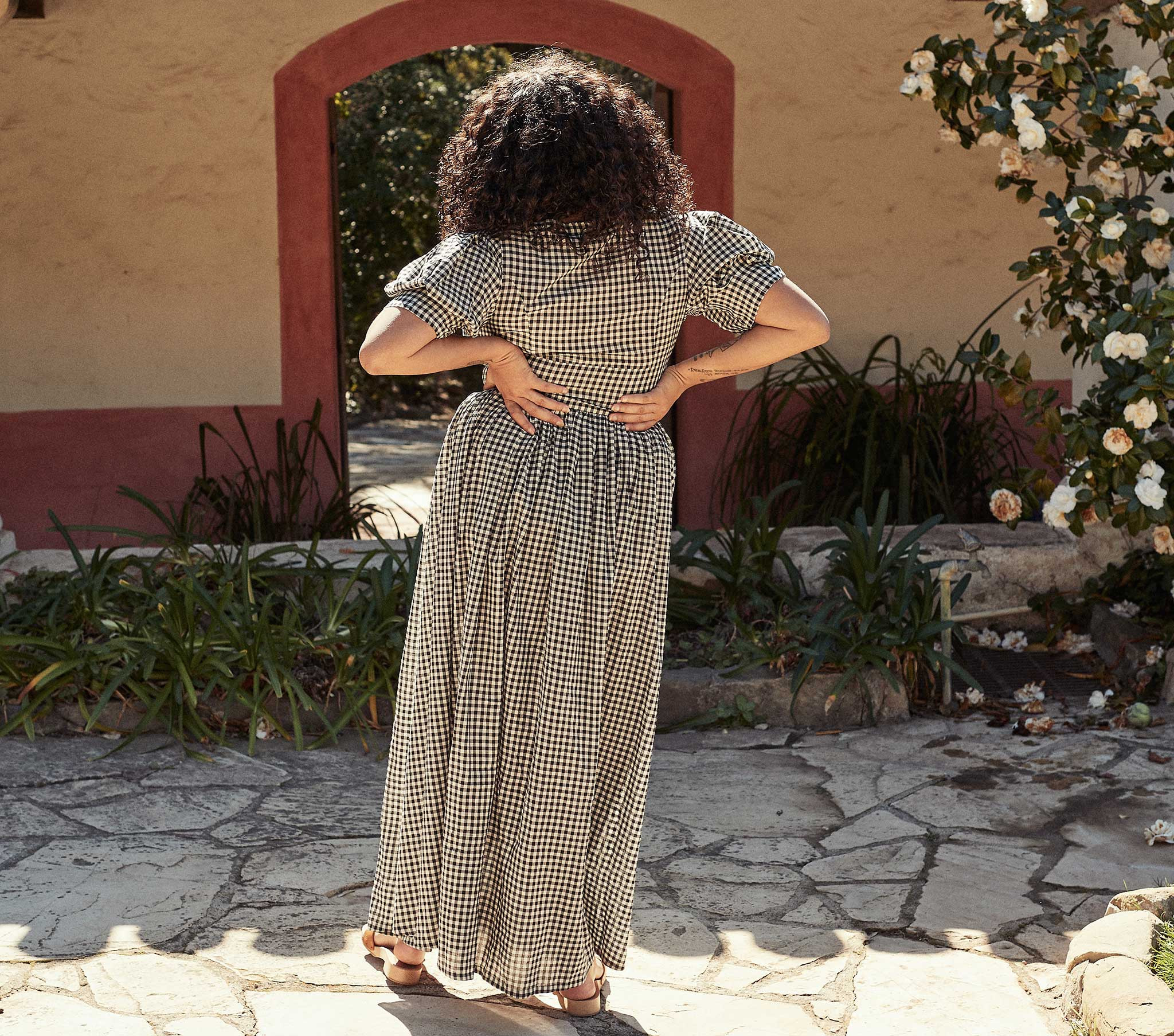 KENNEDY DRESS -- INK GINGHAM | DOEN