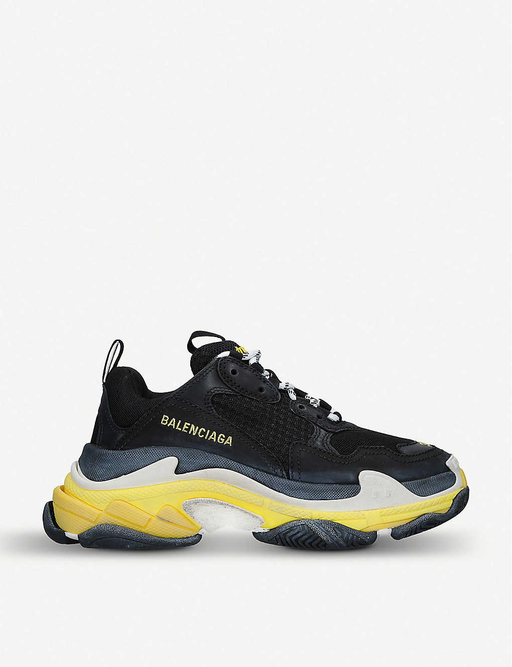 Balenciaga Triple S Trainer Black Yellow Balenciaga Goat