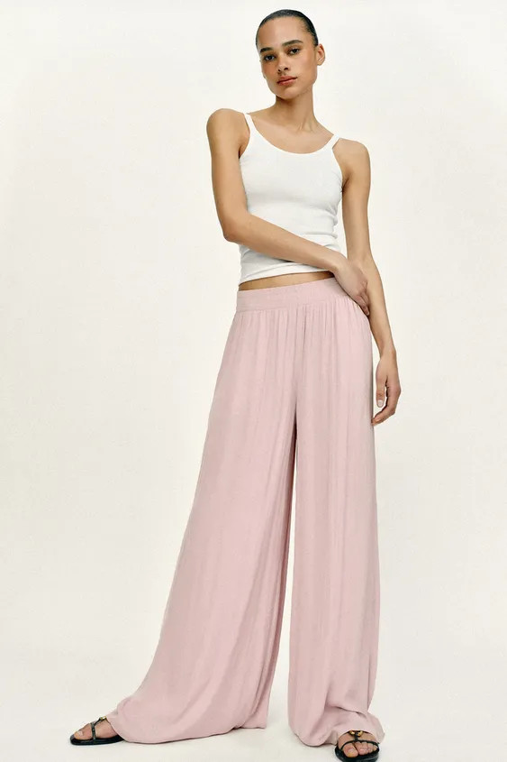 WIDE FLOWING TROUSERS | Zara UK