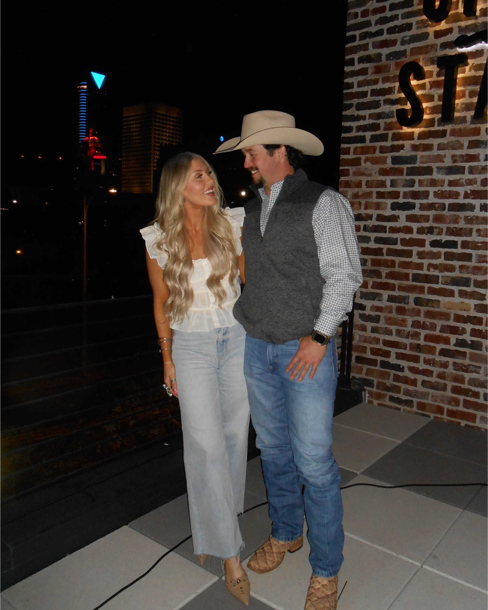 the cutest lil’ engagement party outfit! 
top is from Rock & Roll Denim use code MACKENZIEM20 to save! 

#LTKSeasonal #LTKHoliday #LTKootd