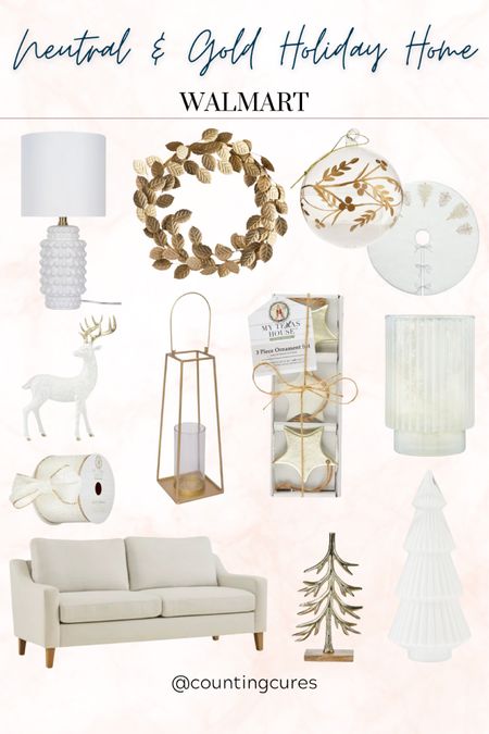 Upgrade your home aesthetic with these sophisticated decor and furniture pieces! #holidaydecor #walmartfinds #neutraldecor #goldaccent

#LTKstyletip #LTKHoliday #LTKhome