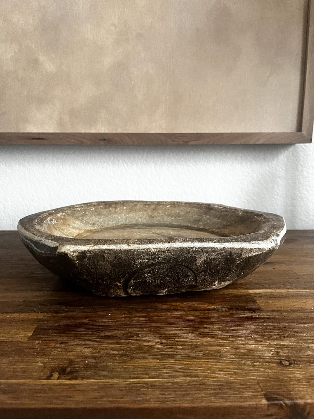 Large Vintage Carved Stone Tray Kharal - Etsy | Etsy (US)