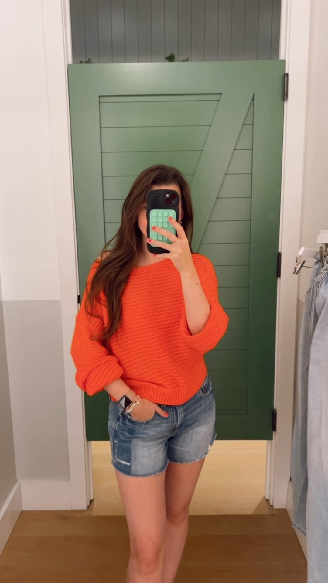 // off the shoulder sweater // denim shorts //

#LTKootd #LTKSeasonal #LTKSaleAlert