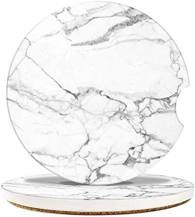 Britimes Absorbent Car Coasters 2 Pack for Cup Holders, 2.56" Ceramic Stone & Non-Scratch Cork Base  | Amazon (US)