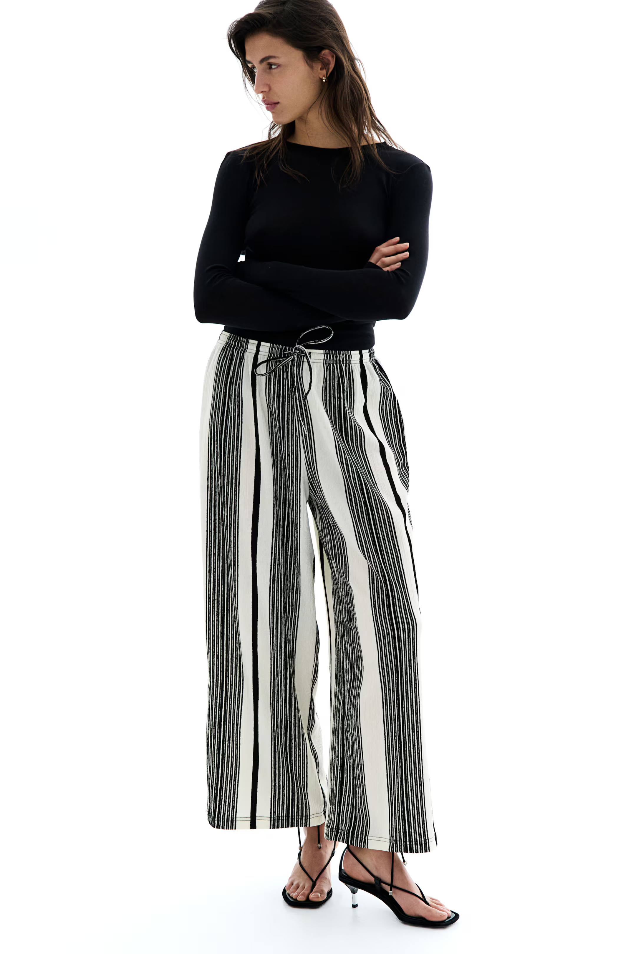 Textured Jersey Drawstring Pants | H&M (US + CA)
