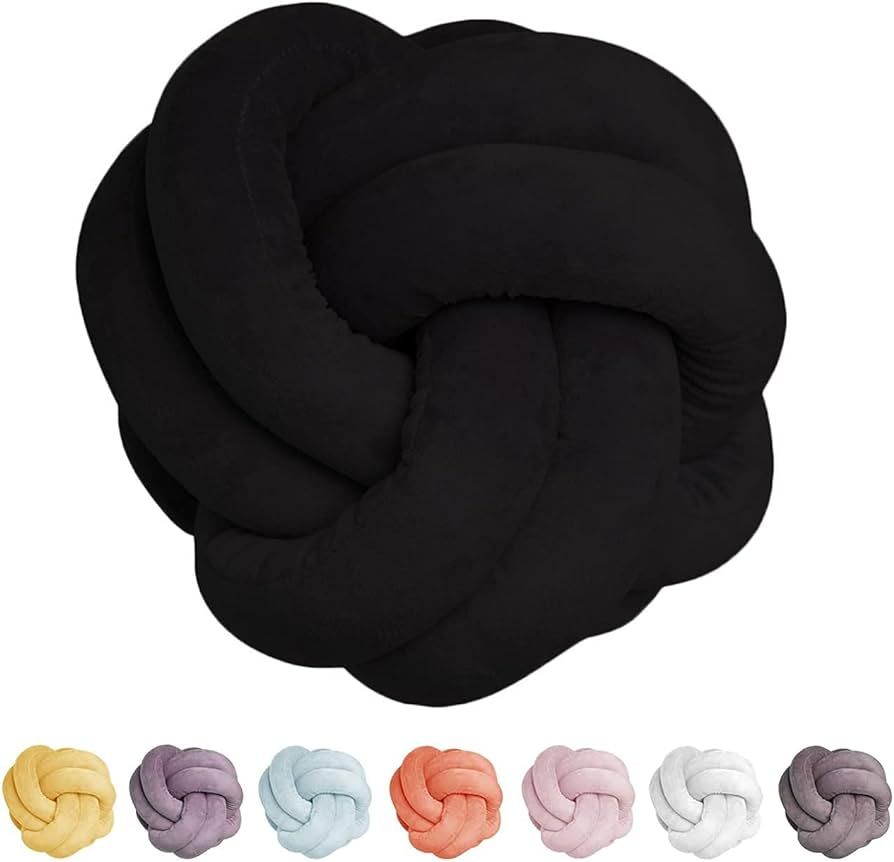 FUB Short Plush Knot Ball Pillow, Waist Cushion Pillow Home Decoration Plush Throw Pillow Cushion... | Amazon (US)