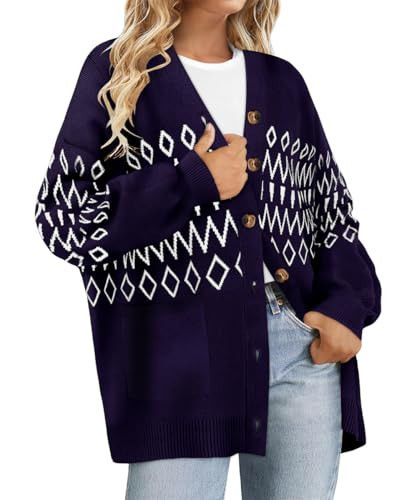 RITERA Womens Plus Size Cardigans Sweatshirts Long Open Front Button Long Sleeve Sweaters for Women Skull Pattern Print Fall Autumn Winter Oversize with Pocket 2XL 18W 20W | Amazon (US)