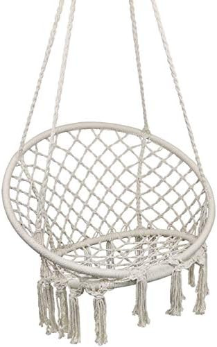 Hammock Chair Macrame Swing, Hanging Chair for Reading/Leisure, 330 Pound Capacity, Perfect for I... | Amazon (US)