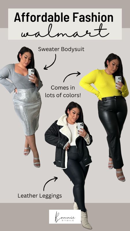 Affordable Holiday Fashion From @walmartfashion #walmartpartner #walmartfashion🖤 So many ways to mix and match these holiday styles for every occasion! Holiday Party Outfit | Leather Leggings | Affordable Fashion | Midsize Fashion | Walmart Fashion | Holiday Outfit Ideas | Midsize Holiday Outfits

#LTKHoliday #LTKcurves #LTKstyletip