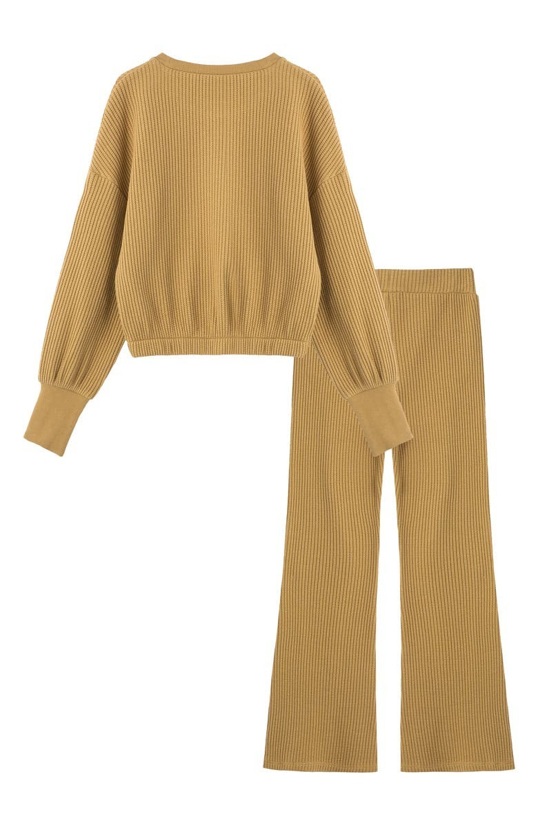 Waffle Knit Twist Front Top & Pants Set | Nordstrom | Nordstrom
