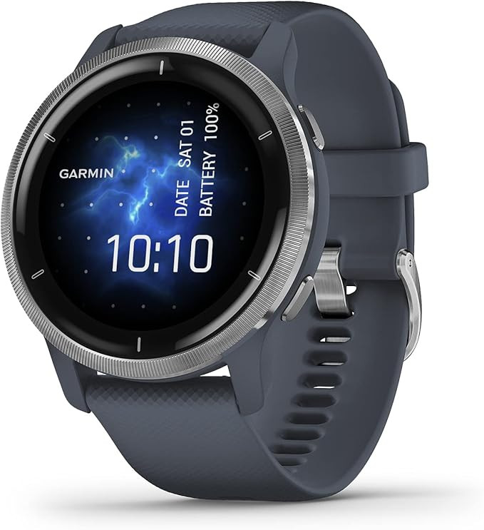 Garmin Venu 2, GPS Smartwatch with Advanced Health Monitoring and Fitness Features, Silver Bezel ... | Amazon (US)