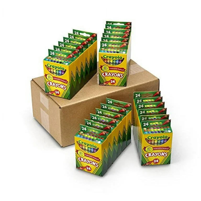 Crayola Crayons Bulk, Classroom Supplies for Teachers, 24 Crayon Packs with 24 Assorted Colors - ... | Walmart (US)