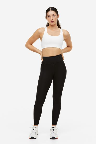 Medium Support Sports Bra in DryMove™ - White - Ladies | H&M US | H&M (US + CA)
