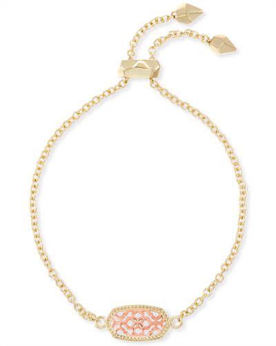 Elaina Gold Adjustable Chain Bracelet in Rose Gold Filigree Mix | Kendra Scott
