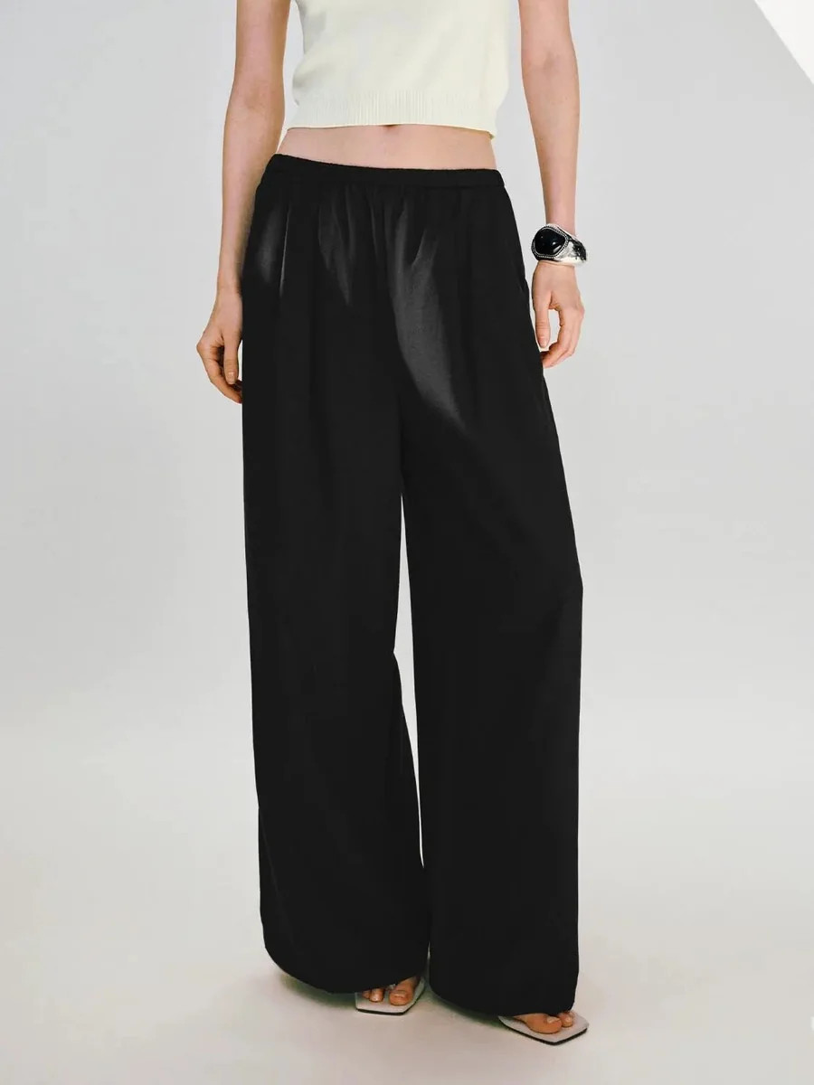 Pull On Wide Leg Pants | Urban Revivo