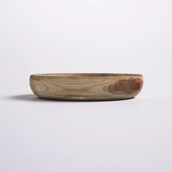 Hatfield Wood Modern Decorative Bowl in Natural | Wayfair North America