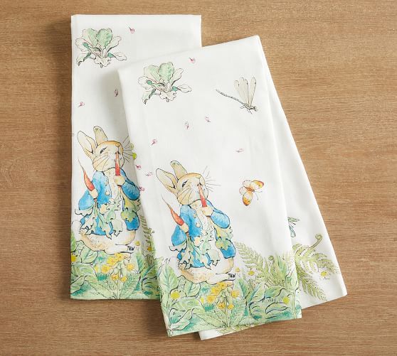 Peter Rabbit™ Linen/Cotton Tea Towels - Set of 2 | Pottery Barn (US)