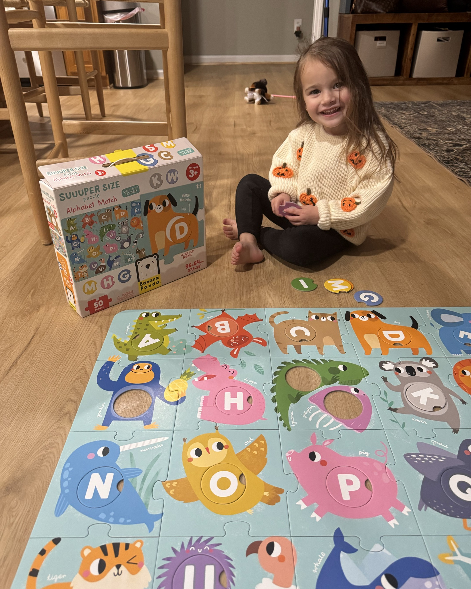 Super size puzzle with alphabet match 🧠📚✏️ such a great gift! 

#LTKdayinmylife #LTKGiftGuide #LTKKids