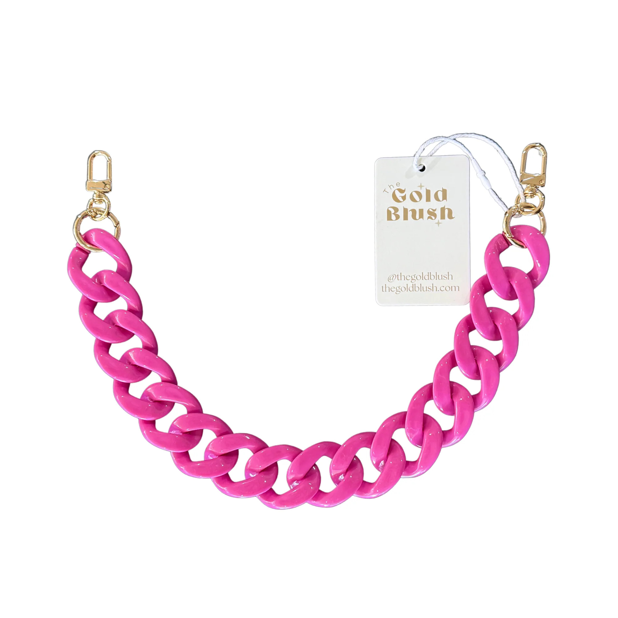 Acrylic Luxe Bag Chain | 18" Multi-Use Handle, Strap & Décor | The Gold Blush