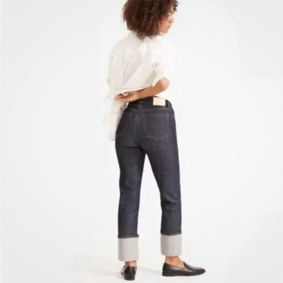 EVERLANE The High Rise Straight Leg Jeans with Cuff NWT Sz 28 | Poshmark