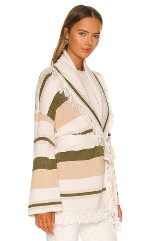 Tularosa Atlas Blanket Stripe Fringe Cardigan in Neutral Stripe from Revolve.com | Revolve Clothing (Global)