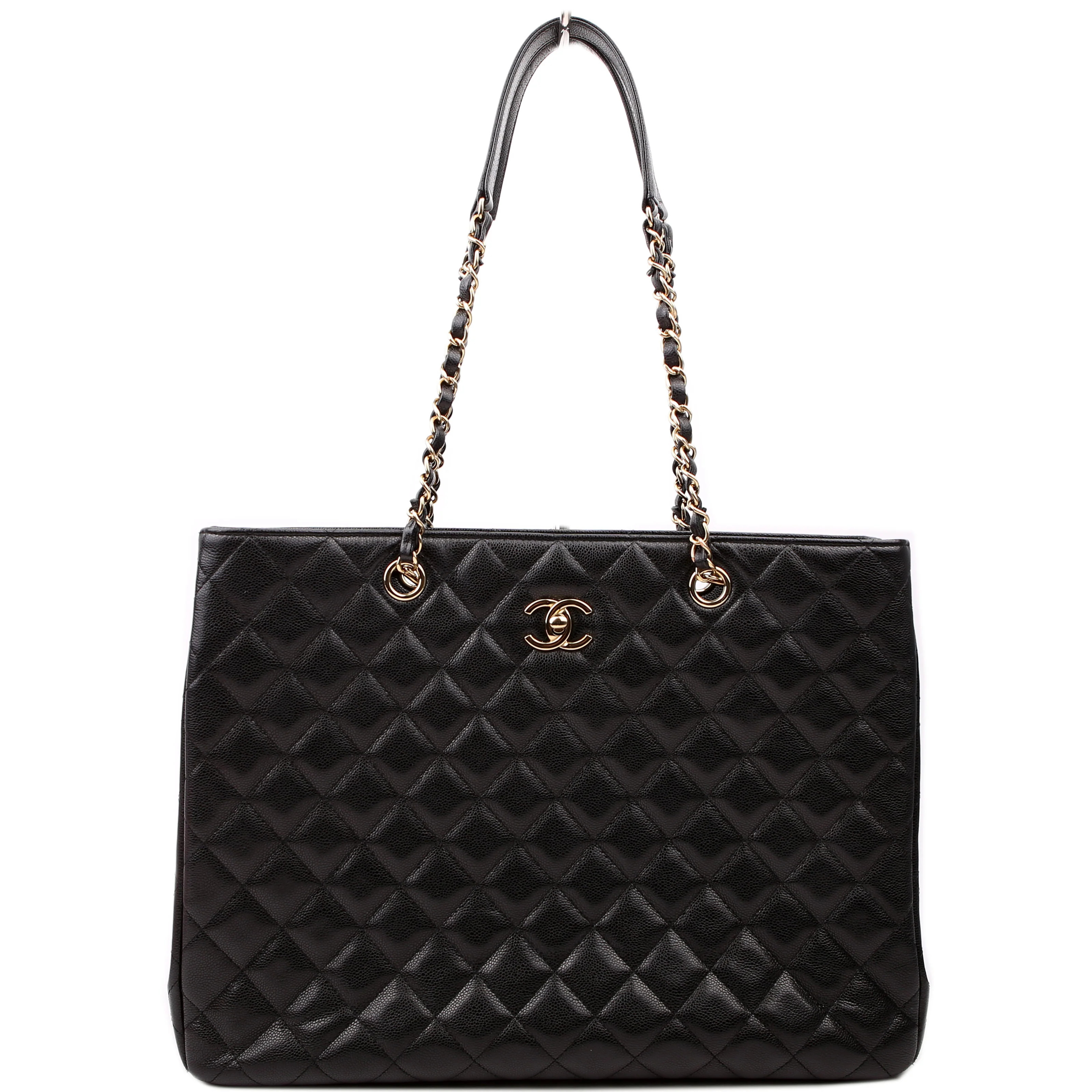 Classic CC Shopping Tote Caviar RFID Black | Keeks Designer Handbags