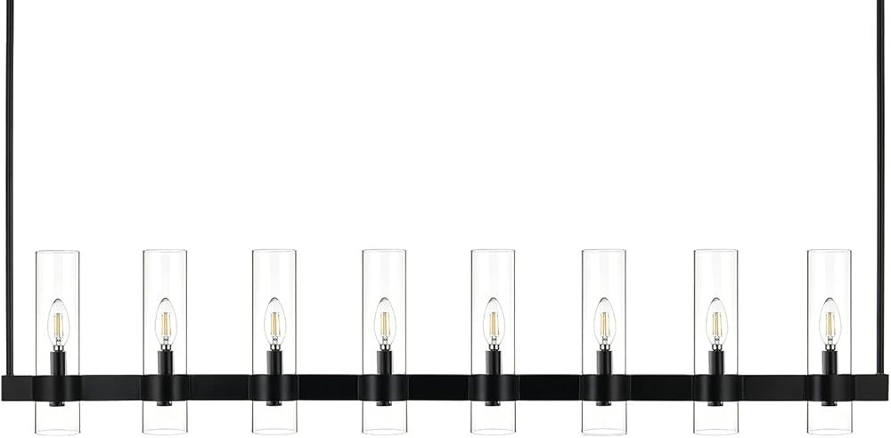 Linea di Liara Teramo Black Kitchen Island Lighting - Modern Farmhouse Rectangle Dining Room Ligh... | Amazon (US)