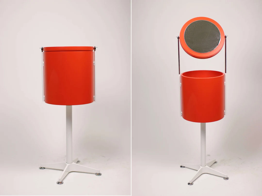 Rare 1970s Orange Vanity Make up Station by Bremshey Westgermany, 70s Space Age Vanity - Etsy Can... | Etsy (US)