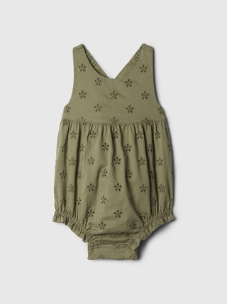 Baby Eyelet Bubble Shorty One-Piece | Gap (US)