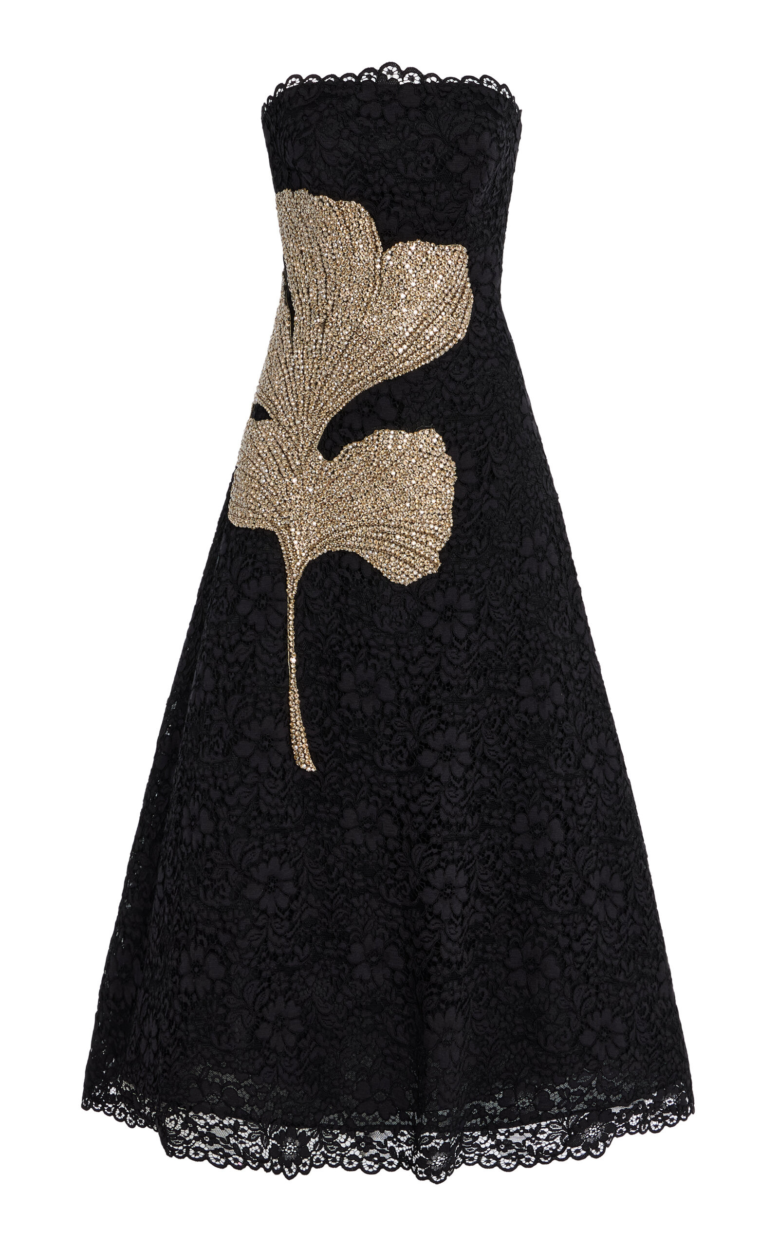 Hallis Crystal-Embellished Lace Midi Dress | Moda Operandi (Global)