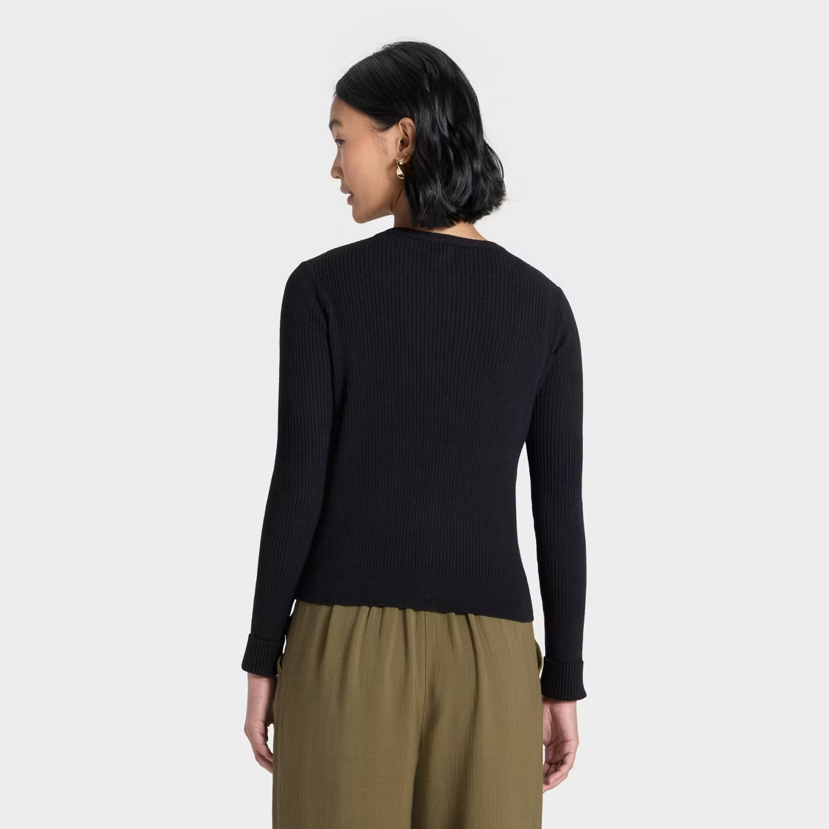 Women's Ribbed Cuff Cardigan Sweater - A New Day™ | Target