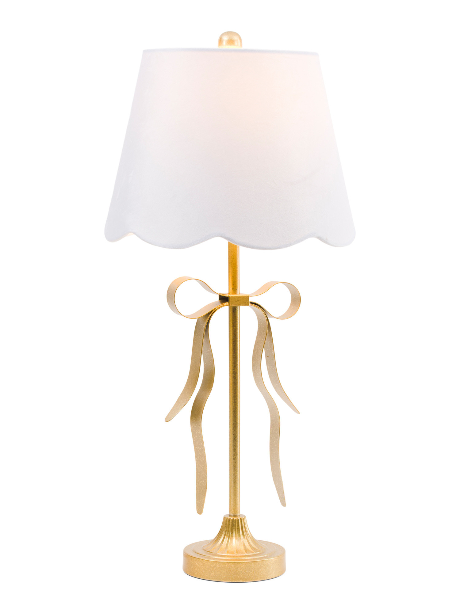 29in Metal Scalloped Shade Ribbon Table Lamp | TJ Maxx