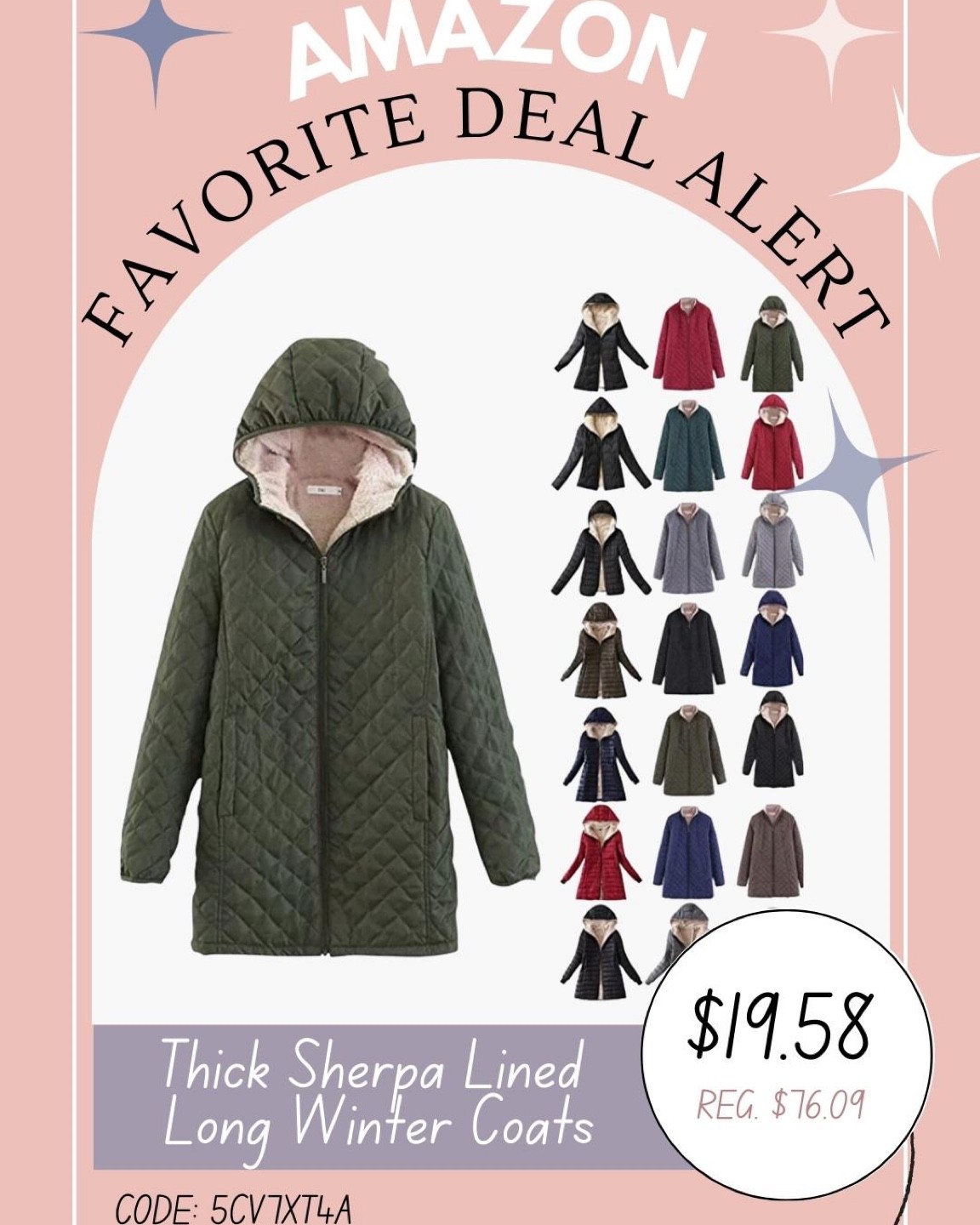 Sherpa lined long winter coat for women, available in numerous colors! Enter code at checkout for discount! 

Amazon style, mega sale, sale alert, jackets, costs, winter coats, winter jackets, quilted look, comfy style 

#LTKunder50 #LTKsalealert #LTKstyletip
