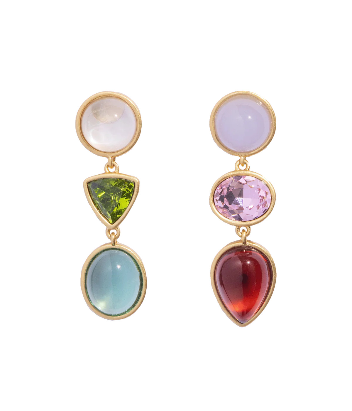 Tabitha Gem Drop Earrings in Multi | Over The Moon