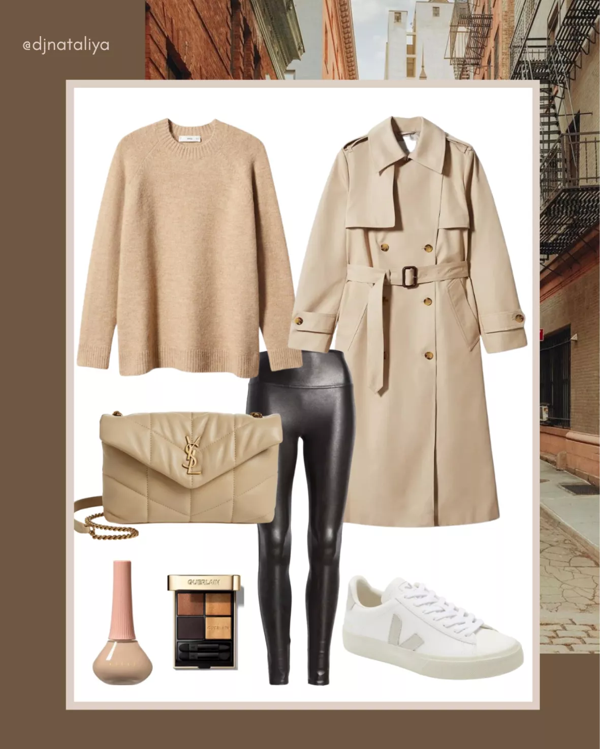 dark brown trench coat outfit