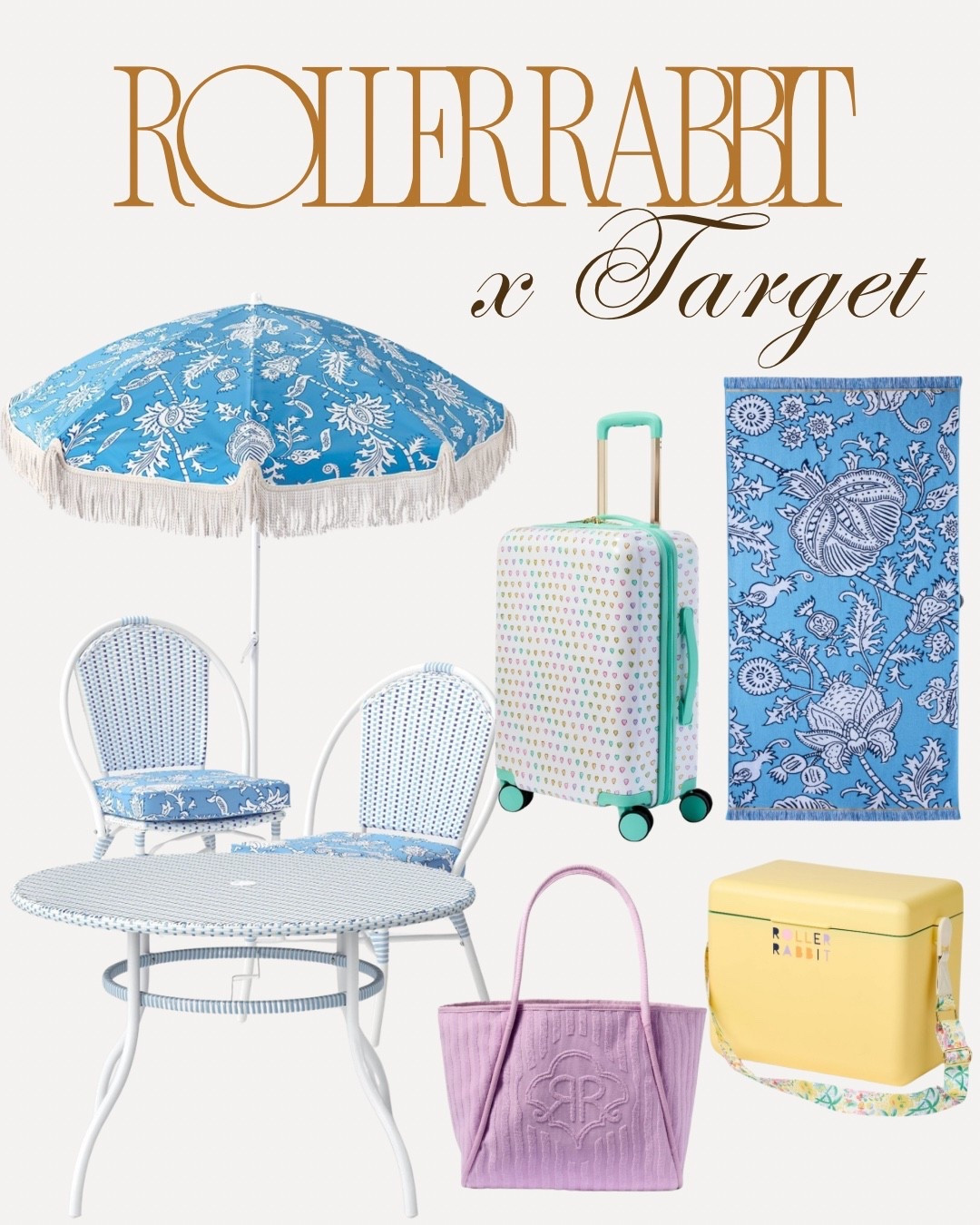 Roller Rabbit x Target outdoors!! 

Coolers, towels, summer, spring, vacation, backyard, pool, patio, patio furniture, deck, travel, suitcase, roller rabbit, Target, new arrivals, home

#LTKSeasonal #LTKHome #LTKSwim