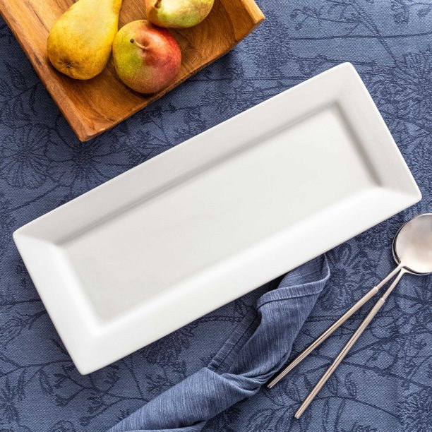 Better Homes & Gardens Rectangular Porcelain Serve Platter, White - Walmart.com | Walmart (US)