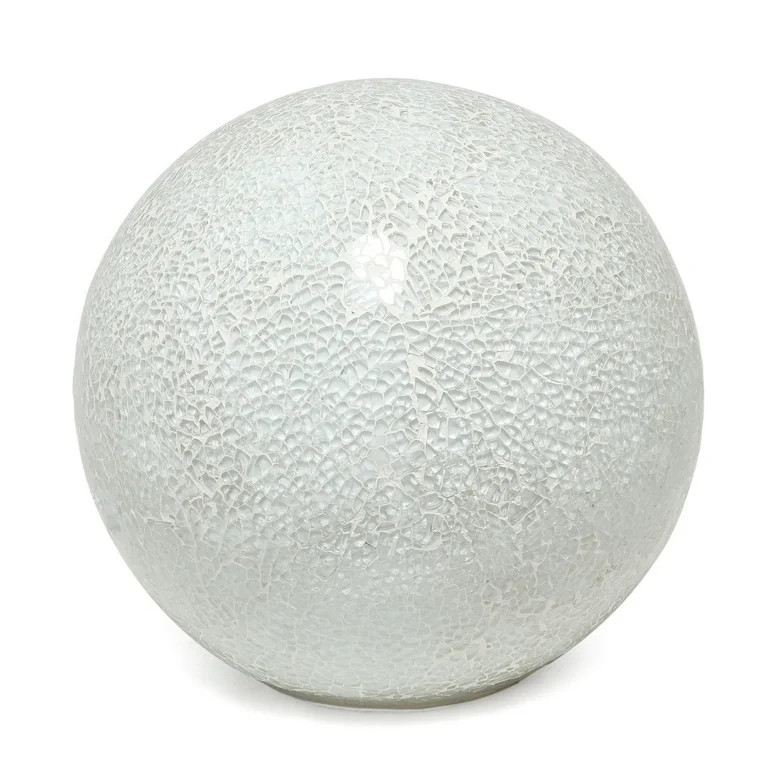 Simple Designs Ceramic 1 Light Mosaic Ball Table Lamp in White - Walmart.com | Walmart (US)