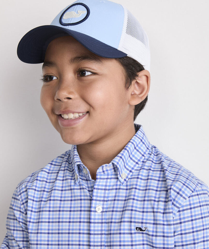 Boys' Performance Whale Dot Trucker Hat | vineyard vines