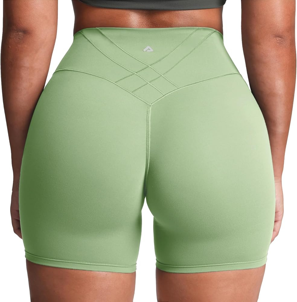 Aoxjox Women's Workout Velura Biker Shorts High Waisted Hidden Scrunch PlushFlex™ Athletic Yoga... | Amazon (US)