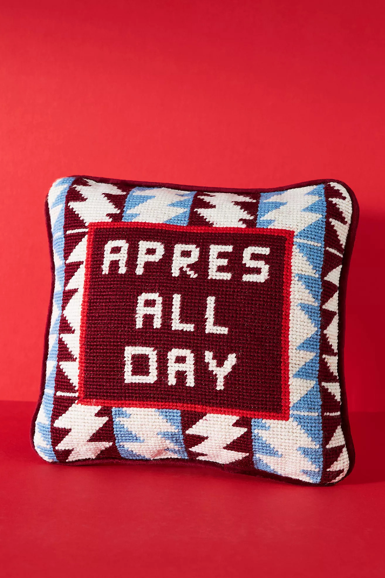 Furbish Studio Holiday Petite Needlepoint Pillow | Anthropologie (US)