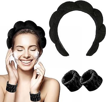 3 Pcs Puffy headband Spa Headband,Makeup Headbands for Women's Hair,Skincare Head Band for Washin... | Amazon (UK)