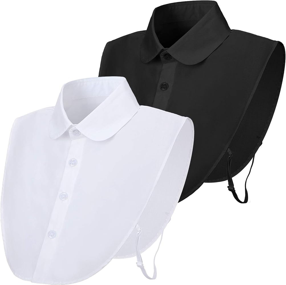 2 Pieces Fake Collar Detachable Collars Women's Half False Shirt Collar Dickey Tops Collar for Wo... | Amazon (US)
