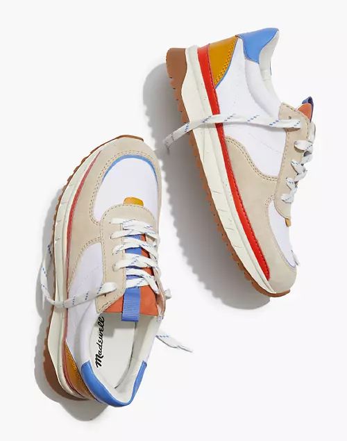 Kickoff Trainer Sneakers in Recycled Nylon, Suede and Leather | Madewell